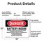 Signmission Battery Room Authorized Personnel Only Danger Sign, Aluminum, 18in W x 12in L, 2PK OS-2PACK-DS-A-1218-L-1843 - alternate 3